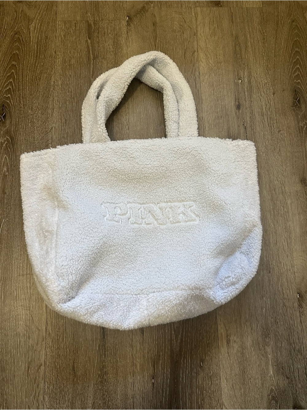 PINK Victoria's Secret Cream Sherpa Tote